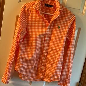 Women’s Polo Long Sleeve Dress Shirt Size M